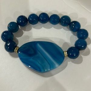 Blue agate bracelet